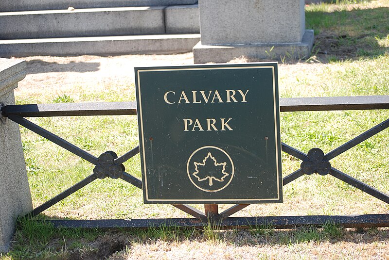 File:Calvary monument (sign).JPG