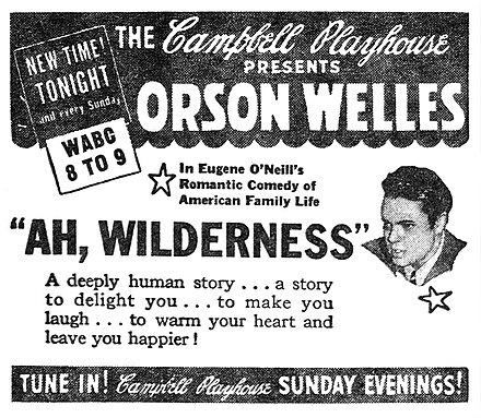 Newspaper advertisement for The Campbell Playhouse presentation of "Ah, Wilderness" (September 17, 1939)