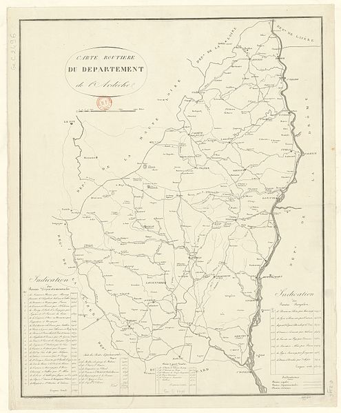 File:Carte routière du département de l'Ardèche - 1850.jpg