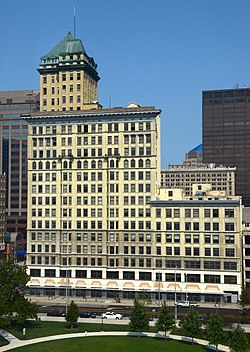 Centre City Building from 8th floor of Radisson Hotel, Dayton (2021).jpg