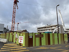 Chantier sur l'emplacement de la future station.