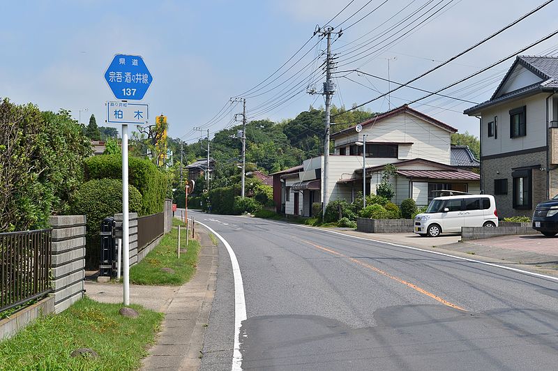 File:Chiba prefectural road route 137 (Sogo-Shisui line) in Kashiwagi,Shisui town.JPG