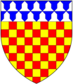 Arms of Chichester: Chequy or and gules, a chief vair