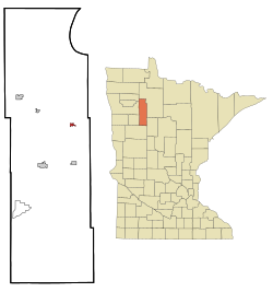 Location of Leonard, Minnesota