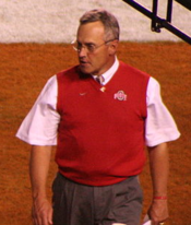 Former head coach Jim Tressel, who led the Buckeyes to the 2002 National Championship, and six Big Ten titles. Coach Tressel.png