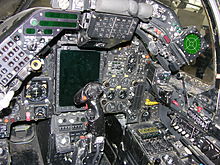 Cockpit of an RAF Jaguar GR3A.