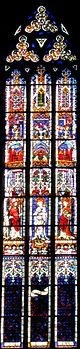 Stained glass window of the choir