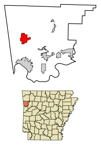 File:Crawford County Arkansas Incorporated and Unincorporated areas Cedarville Highlighted 0512520.svg