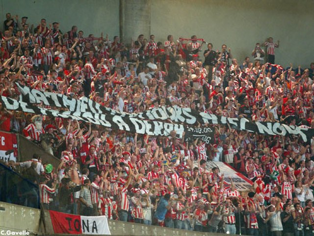 Derry City's fans in the Parc des Princes, Paris on 28 September 2006