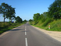 Droga w Poćkunach koło Sejn. Widok w kierunku Ogrodnik