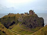 Het Schotse kasteel van Dunnotar, waar zich het witte schild uit de 'Ferguut' zou bevonden hebben.