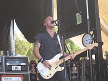 Andriano performing with Alkaline Trio in 2010