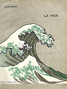 Trang bìa của cuốn sách nhạc mô tả một cơn sóng được cách điệu