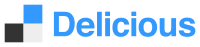The del.icio.us "logo" as seen on the del.icio.us site.