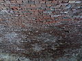 Detail of the brick portion of the ceiling of Pawtucket Gatehouse's swing-gated underpass of O'Donnell Bridge. Located beneath the southeast end of the O'Donnell Bridge in Lowell, Massachusetts.