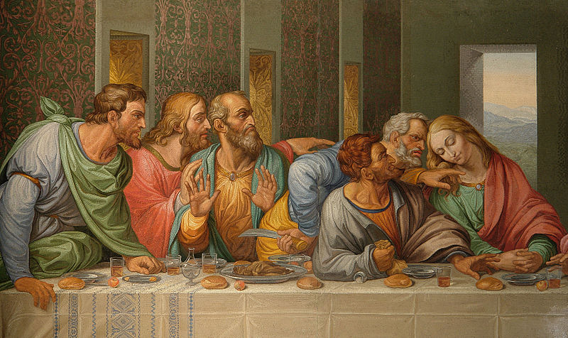 File:Detail of the Da Vinci's The Last Supper by Giacomo Raffaelli, Vienna.jpg