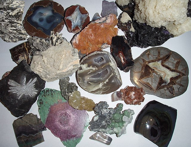 A collection of various minerals.