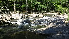 The Difficult run tributary as seen from the Georgetown Pike entrance, before it flows into the Potomac River