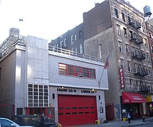 The quarters of Engine 16 and Tower Ladder 7, located in Kip's Bay, Manhattan Engine 16 Ladder 7 234 E29 jeh.jpg