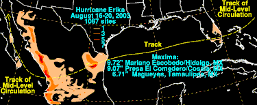 Rainfall data for Erika Erika 2003 rainfall.gif