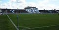 Tribuna Argentina (platea local) y cabinas de transmisión.