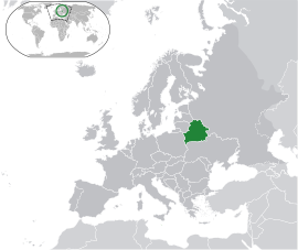 Розташування Білорусі