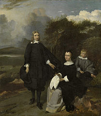 Family group in a landscape