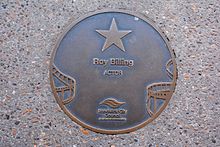 Billing's plaque at the Australian Film Walk of Fame, Ritz Cinema, Randwick, Sydney