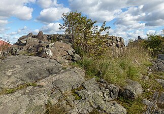 Ett av värnen i Finnbergets luftvärnsställning.