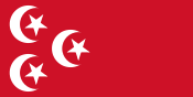 ธงของรัฐเคดีฟอียิปต์ (ค.ศ. 1882–1918) และรัฐสุลต่านแห่งอียิปต์และซูดาน (ค.ศ. 1914–1922)