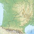 France South West relief location map.jpg