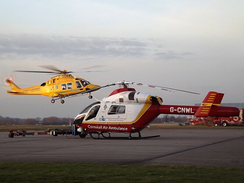 File:G-DSAA Agusta Westland 169 With G-CNWL Explorer MD900 Helicopters (32627424440).jpg