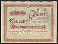 Sammelgebiet Konsum: Aktie der Galeries Lafayette S. A. vom 15. Dezember 1922