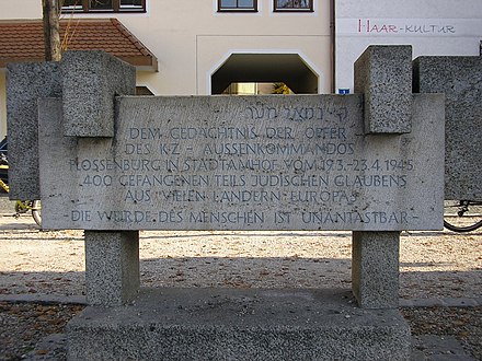 Memorial to the victims of the local subcamp of the Flossenbürg concentration camp