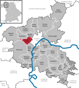 Poziția localității Geldersheim
