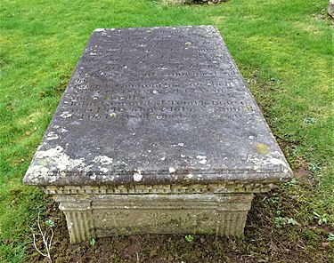 Gemmill family tomb at Dunlop Church. Gemmill of Templehouse gravestone, Dunlop, East Ayrshire.jpg