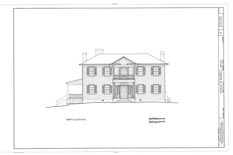 File:George M. Murrell House, Murrell Road, at junction of Willis Road, Park Hill, Cherokee County, OK HABS OKLA,11-PARHI.V,2- (sheet 4 of 9).png