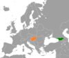 Location map for Georgia (country) and Hungary.