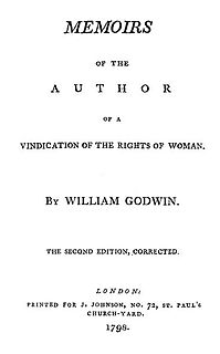 <i>Memoirs of the Author of A Vindication of the Rights of Woman</i>