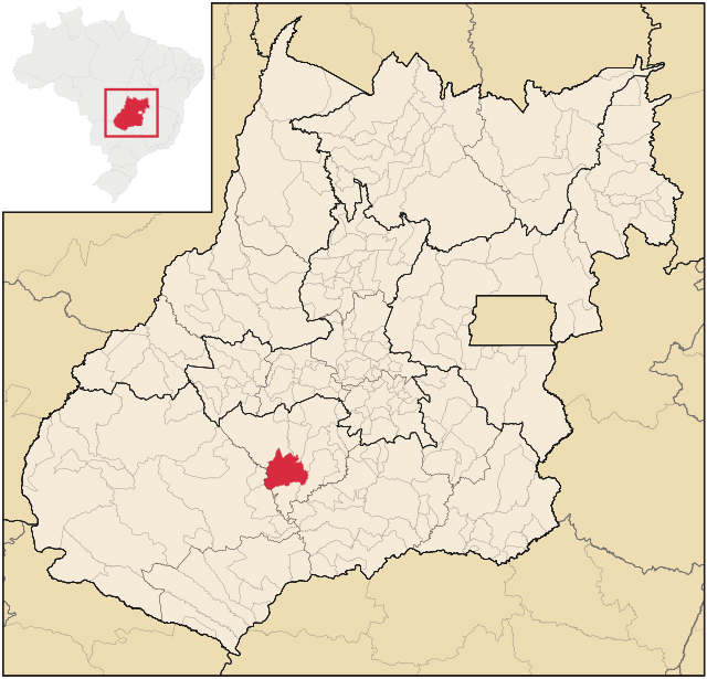 Localização de Acreúna em Goiás
