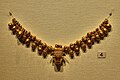 Gold necklace with bullhead, 5th cent. B.C. National Archaeological Museum, Athens.