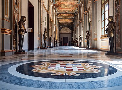 Corridor inside the Grandmaster's Palace in Valletta. Photographer: Tudoi61