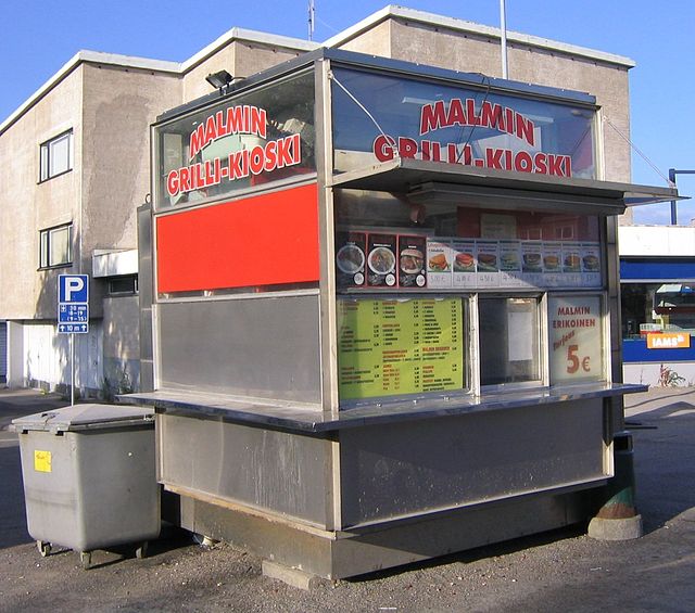 Photographie de la devanture d'un snack-bar