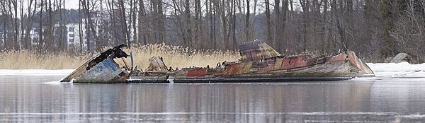 Shipwreck of HMS Aspö, Österåker, Sweden.