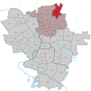 Lage des Stadtteils Tornau (Halle) in Halle (Saale) (anklickbare Karte)
