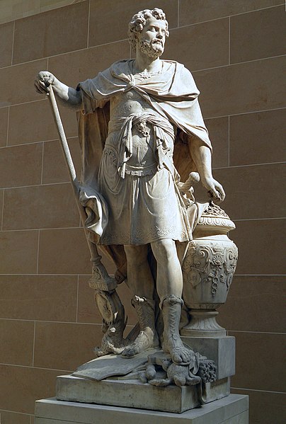 File:Hannibal Barca (by Sébastien Slodtz) counting the rings of the Roman knights killed at the Battle of Cannae (216 BC), Marble, 1704, from the Gardens of the Tuileries, Louvre Museum (8270402664).jpg