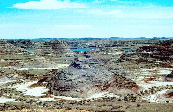 Exposure in the badlands near Fort Peck Reservoir