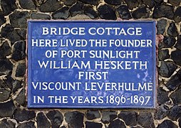 Hesketh plaque, Bridge Cottage, Port Sunlight 2.jpg