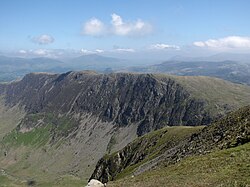 Seen from the slopes of Dale Head. Eel Crags falls steeply to the Newlands Valley High Spy from Dale Head.jpg