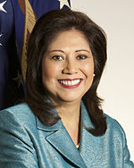 United States Secretary of Labor Hilda Solis Hilda Solis official DOL portrait.jpg